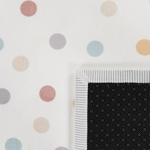 Kurzflor Teppich Polyester| Gemütlicher Flachflor fürs Kinderzimmer | Mehrfarbig