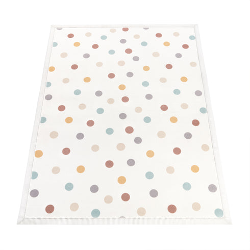 Kurzflor Teppich Polyester| Gemütlicher Flachflor fürs Kinderzimmer | Mehrfarbig