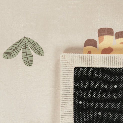 Kurzflor Teppich Polyester| Gemütlicher Flachflor fürs Kinderzimmer | Mehrfarbig Rund