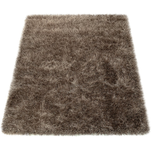 Hochflor Teppich | Flauschiger Hochflor für Wohnzimmer und Schlafzimmer | Beige