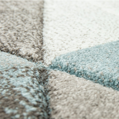 Kurzflor-Teppich |Ideal für Wohnzimmer, Esszimmer, Schlafzimmer oder Kinderzimmer | Beige