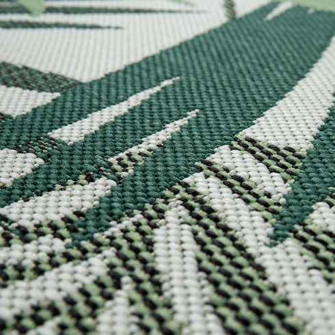 Outdoor-Teppich aus Polypropylen | Wetterfest und pflegeleicht für Balkon und Terrasse | Grün