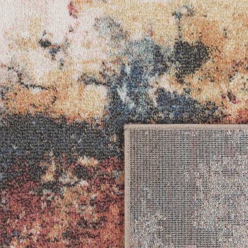 Kurzflor Teppich aus Polypropylen | Wohnzimmer, Esszimmer, Schlafzimmer oder Kinderzimmer | Mehrfarbig