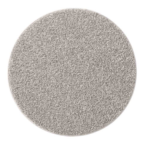 Waschbarer Shaggy | Ideal auch als Badematte | Wohnzimmer Badezimmer Küche Flur Läufer | Grau Rund