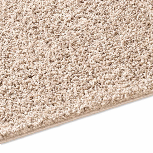 Shaggy Teppich | Flauschiger Langflor fürs Wohnzimmer, Esszimmer, Schlafzimmer oder Kinderzimmer | Beige