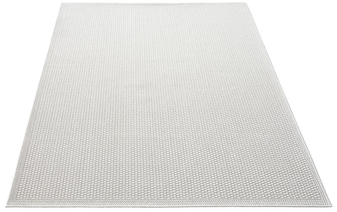 Outdoor Teppich Wetterfest in Sisal Bordüren Optik | Für Drinnen und Draußen | Terrasse Balkon Garten Wohnzimmer Badezimmer Küche | Creme