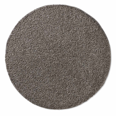 Shaggy Teppich | Flauschiger Langflor fürs Wohnzimmer, Esszimmer, Schlafzimmer oder Kinderzimmer | Anthrazit Rund