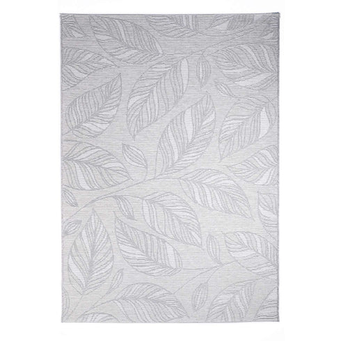 Outdoor Teppich | Für Drinnen und Draußen | UV-Beständig | Sisal ähnlich | Grau Rund