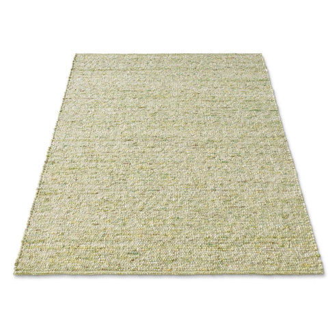 Wollteppich Gewalkt | Reine Schur-Wolle Handweb Teppich skandinavisch | Grün