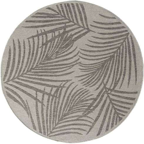 Outdoor Teppich | Für Drinnen und Draußen | Terrasse Balkon Garten Wohnzimmer Badezimmer Küche Flur Läufer | Grau