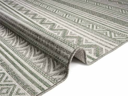 Outdoor Teppich | Für Drinnen und Draußen | Terrasse Balkon Garten Wohnzimmer Badezimmer Küche Flur Läufer | Grün