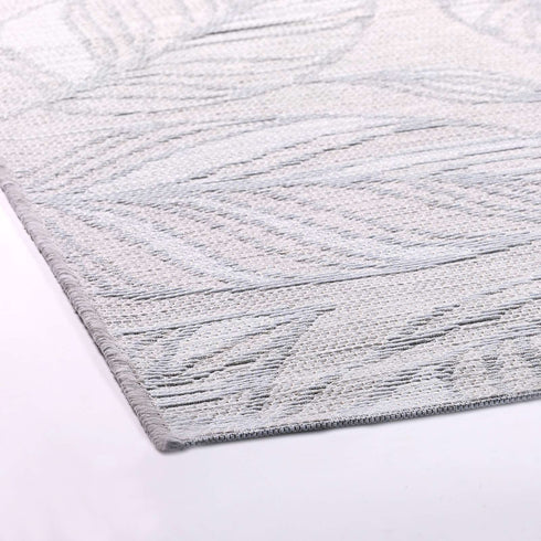 Outdoor Teppich | Für Drinnen und Draußen | UV-Beständig | Sisal ähnlich | Grau Rund