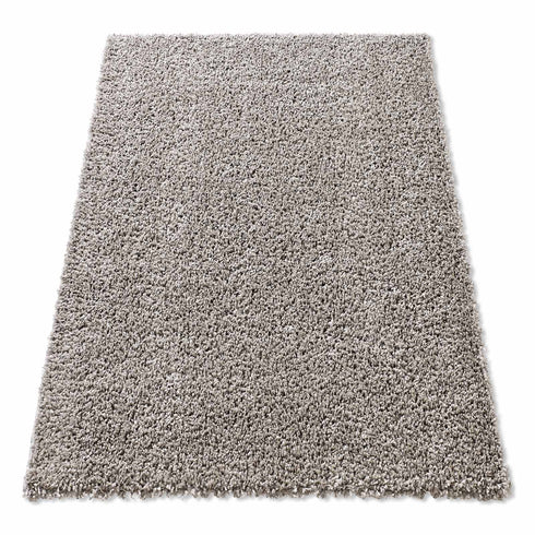 Shaggy Teppich | Flauschiger Langflor fürs Wohnzimmer, Esszimmer, Schlafzimmer oder Kinderzimmer | Grau
