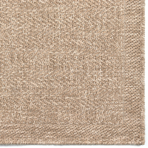 Outdoor Teppich Wetterfest in Sisal Jute Optik | Für Drinnen und Draußen | Terrasse Balkon Garten Wohnzimmer Badezimmer Küche | Fischgrät