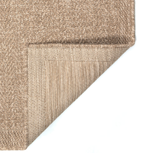 Outdoor Teppich Wetterfest in Sisal Jute Optik | Für Drinnen und Draußen | Terrasse Balkon Garten Wohnzimmer Badezimmer Küche | Fischgrät