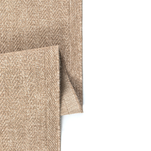 Outdoor Teppich Wetterfest in Sisal Jute Optik | Für Drinnen und Draußen | Terrasse Balkon Garten Wohnzimmer Badezimmer Küche | Fischgrät