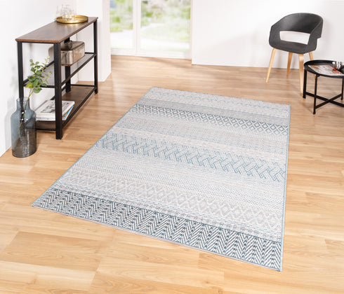 Outdoor Teppich | Für Drinnen und Draußen | UV-Beständig | Blau