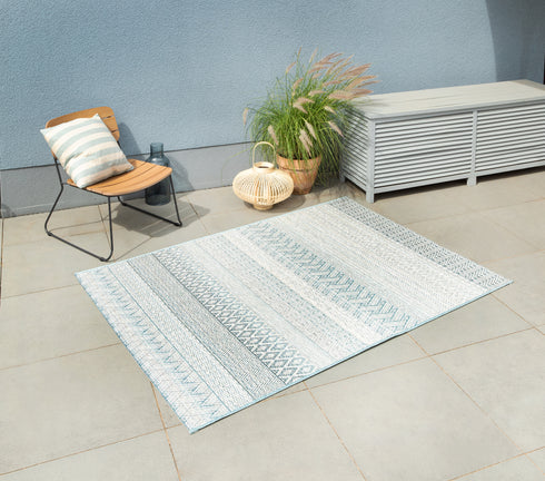 Outdoor Teppich | Für Drinnen und Draußen | UV-Beständig | Blau