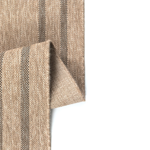 Outdoor Teppich Wetterfest in Sisal Jute Optik | Für Drinnen und Draußen | Terrasse Balkon Garten Wohnzimmer Badezimmer Küche | Bordüre B