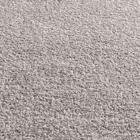 Kurzflor Teppich Designer | Flauschiger Flachflor fürs Wohnzimmer, Esszimmer, Schlafzimmer oder Kinderzimmer | Grau