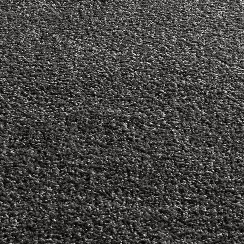 Kurzflor Teppich Designer | Flauschiger Flachflor fürs Wohnzimmer, Esszimmer, Schlafzimmer oder Kinderzimmer | Anthrazit Rund