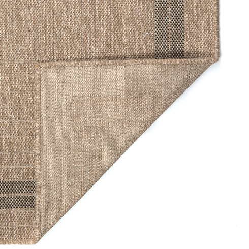 Outdoor Teppich Wetterfest in Sisal Jute Optik | Für Drinnen und Draußen | Terrasse Balkon Garten Wohnzimmer Badezimmer Küche | Bordüre A