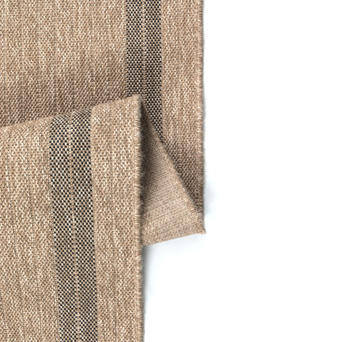 Outdoor Teppich Wetterfest in Sisal Jute Optik | Für Drinnen und Draußen | Terrasse Balkon Garten Wohnzimmer Badezimmer Küche | Bordüre A