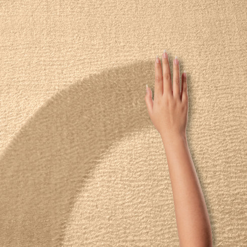 Waschbarer Teppich mit Anti-Rutsch | Flauschiger Flachflor für Badezimmer, Kinderzimmer oder Flur Läufer | Gelb