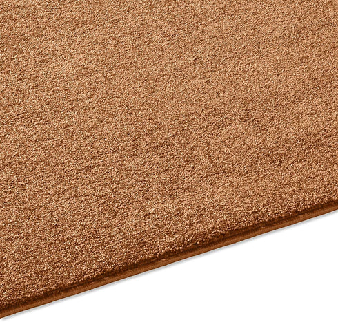 Kurzflor Teppich Designer | Flauschiger Flachflor fürs Wohnzimmer, Esszimmer, Schlafzimmer oder Kinderzimmer | Terra Kupfer