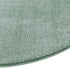 Kurzflor Teppich Designer | Flauschiger Flachflor fürs Wohnzimmer, Esszimmer, Schlafzimmer oder Kinderzimmer | Mint Grün Rund