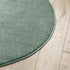 Kurzflor Teppich Designer | Flauschiger Flachflor fürs Wohnzimmer, Esszimmer, Schlafzimmer oder Kinderzimmer | Mint Grün Rund