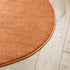 Kurzflor Teppich Designer | Flauschiger Flachflor fürs Wohnzimmer, Esszimmer, Schlafzimmer oder Kinderzimmer | Terra Kupfer Rund