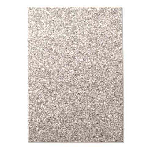 Kurzflor Teppich Designer | Flauschiger Flachflor fürs Wohnzimmer, Esszimmer, Schlafzimmer oder Kinderzimmer | Creme