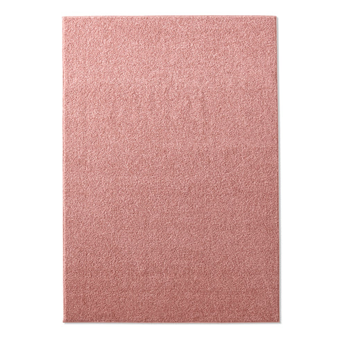 Kurzflor Teppich Designer | Flauschiger Flachflor fürs Wohnzimmer, Esszimmer, Schlafzimmer oder Kinderzimmer | Rosa