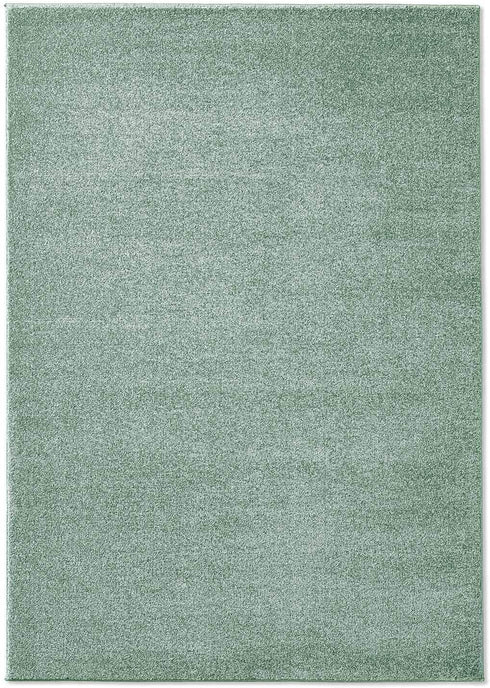 Kurzflor Teppich Designer | Flauschiger Flachflor fürs Wohnzimmer, Esszimmer, Schlafzimmer oder Kinderzimmer | Mint Grün