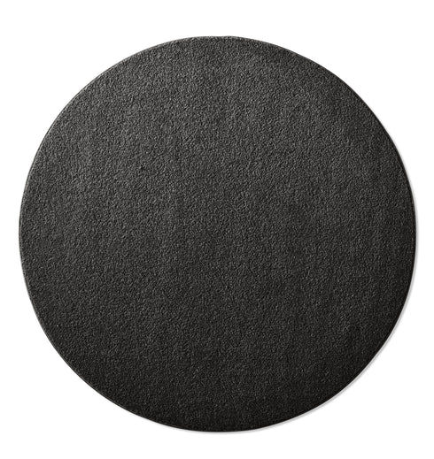 Kurzflor Teppich Designer | Flauschiger Flachflor fürs Wohnzimmer, Esszimmer, Schlafzimmer oder Kinderzimmer | Anthrazit Rund