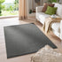 Outdoor Teppich | Für Drinnen und Draußen | Terrasse Balkon Garten Wohnzimmer Badezimmer Küche Flur Läufer | Anthrazit