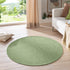 Outdoor Teppich | Für Drinnen und Draußen | Terrasse Balkon Garten Wohnzimmer Badezimmer Küche Flur Läufer | Grün Rund