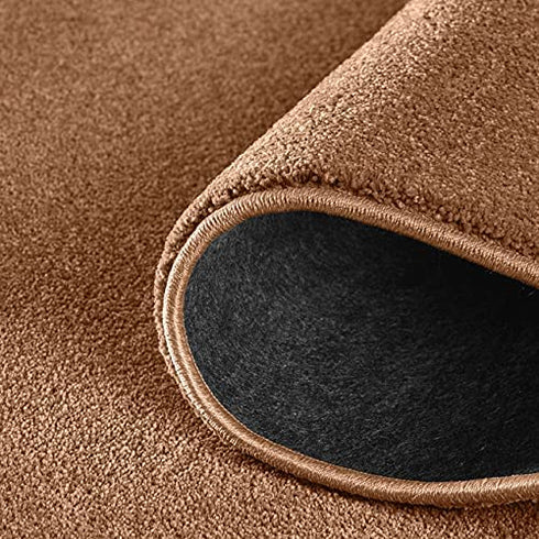 Kurzflor Teppich | Flauschiger Flachflor für Wohnzimmer, Esszimmer, Schlafzimmer oder Kinderzimmer | Terra Rund