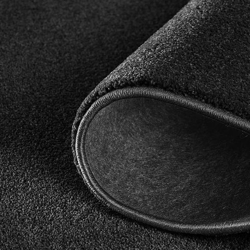 Kurzflor Teppich | Flauschiger Flachflor für Wohnzimmer, Esszimmer, Schlafzimmer oder Kinderzimmer | Schwarz