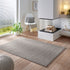 Kurzflor Teppich Designer | Flauschiger Flachflor fürs Wohnzimmer, Esszimmer, Schlafzimmer oder Kinderzimmer | Grau