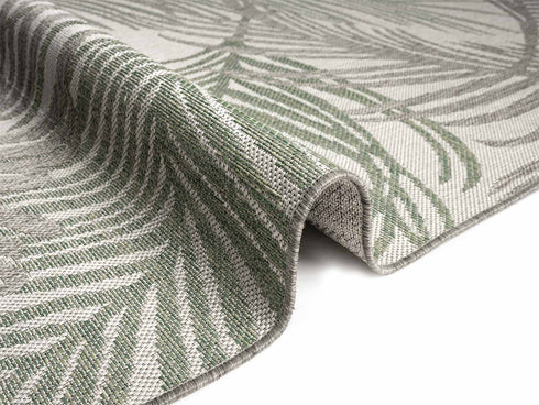 Outdoor Teppich | Für Drinnen und Draußen | Terrasse Balkon Garten Wohnzimmer Badezimmer Küche Flur Läufer | Grün