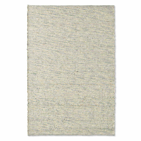 Wollteppich Gewalkt | Reine Schur-Wolle Handweb Teppich mit DUO Schuss | Grün