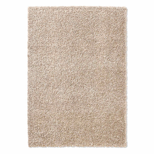 Shaggy Teppich | Flauschiger Langflor fürs Wohnzimmer, Esszimmer, Schlafzimmer oder Kinderzimmer | Beige