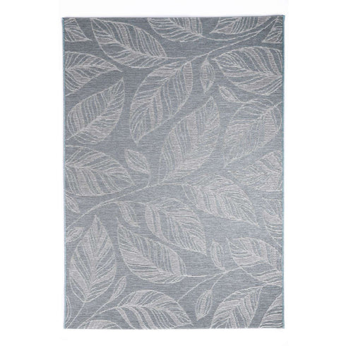 Outdoor Teppich | Für Drinnen und Draußen | UV-Beständig | Sisal ähnlich | Blau Rund