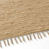 Flicken-Teppich 100% Baumwolle | Waschbarer Fleckerl mit Fransen | Beige