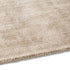 Kurzflor Teppich Viskose Handgewebt | Flauschiger Flachflor fürs Wohnzimmer, Esszimmer, Schlafzimmer oder Kinderzimmer | Beige