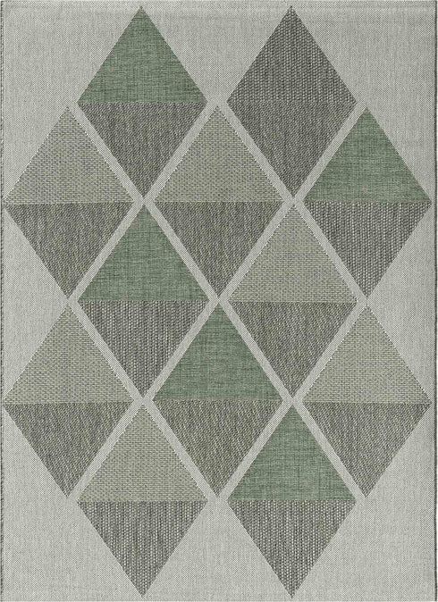 Outdoor Teppich | Für Drinnen und Draußen | Terrasse Balkon Garten Wohnzimmer Badezimmer Küche Flur Läufer | Grün