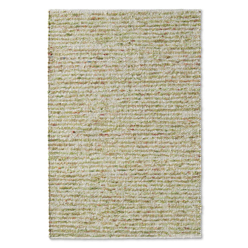 Wollteppich Gewalkt | Reine Schur-Wolle Handweb Teppich mit Schwarzer Kette | Grün