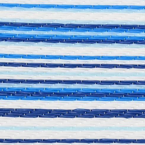 Outdoor Teppich | Für Drinnen und Draußen | Wetterfester Wendeteppich | Leichtgewicht | Türkis Streifen